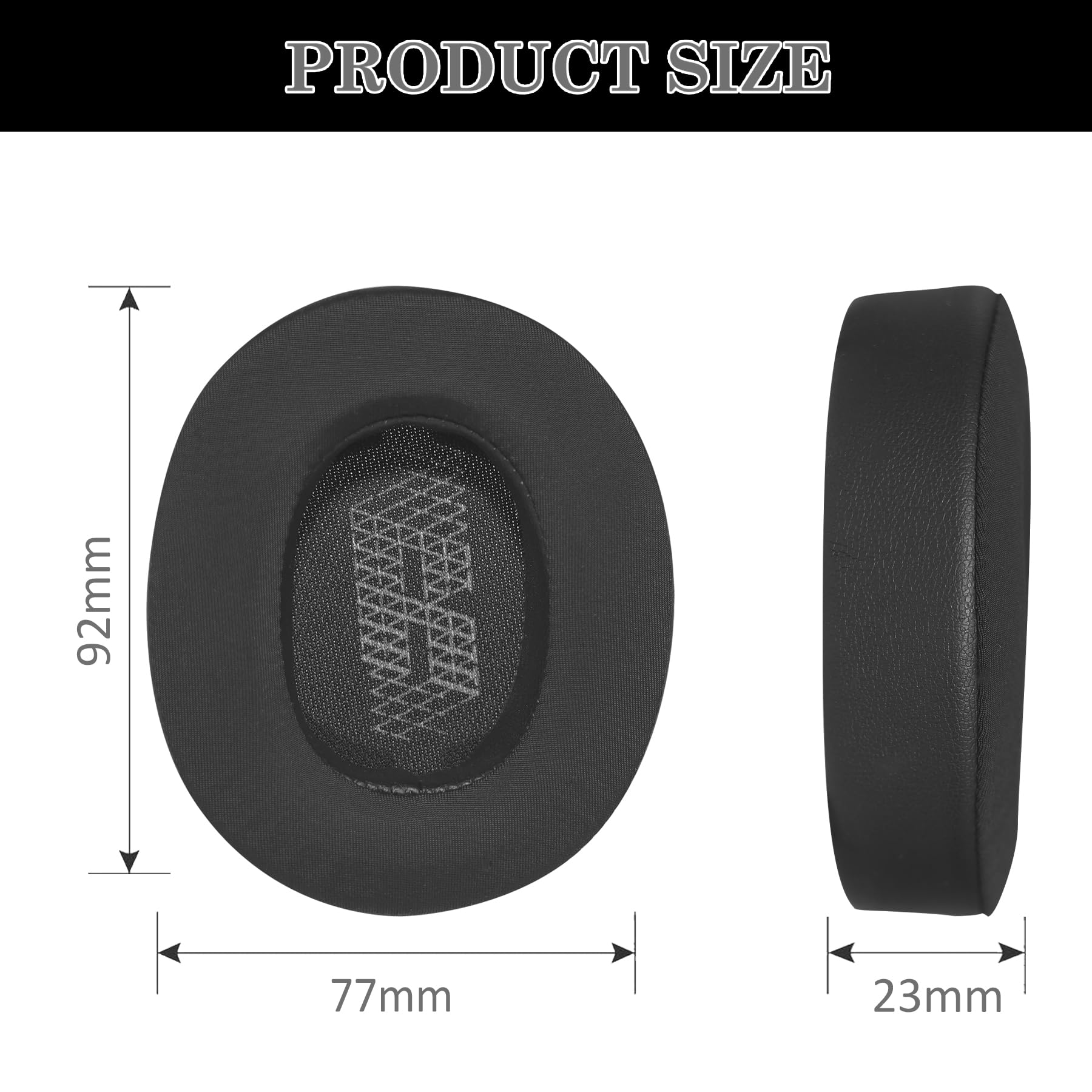 Aiivioll Cooling Gel Live 500 BT Ear Pad Replacement Earmuffs Compatible with JBL Live 500BT/Live 500 BT Around-Ear Wireless Headphones, Earpads Cushions with Noise Isolation Foam(Black) 3