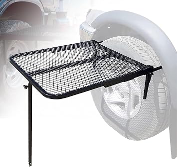 DCWO Portable Car Tire Picnic Table, Folding Camping Table, 70 * 50cm Outdoor Adventure Lightweight Dining Table, Adjustable Height, for RV Camping Beach Hiking Party Garden BBQ
