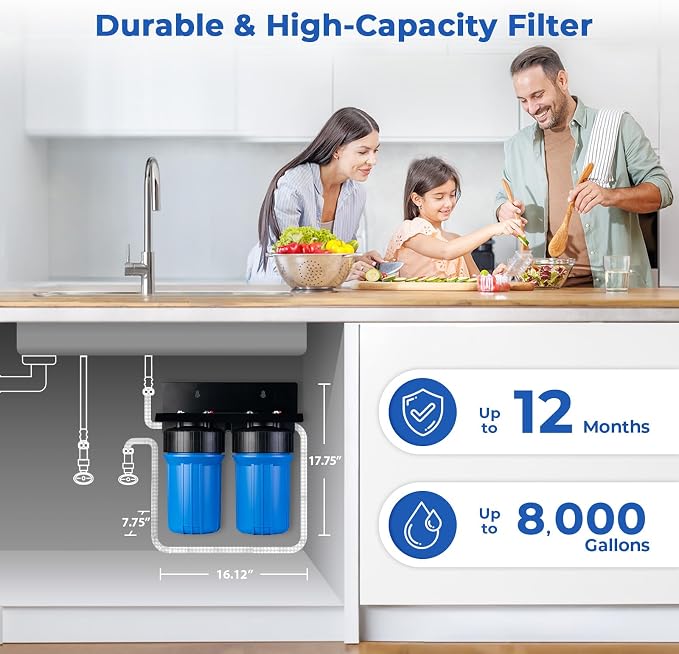 Filtro purificador de agua bajo mesada iSpring US21B-PF miniatura 5