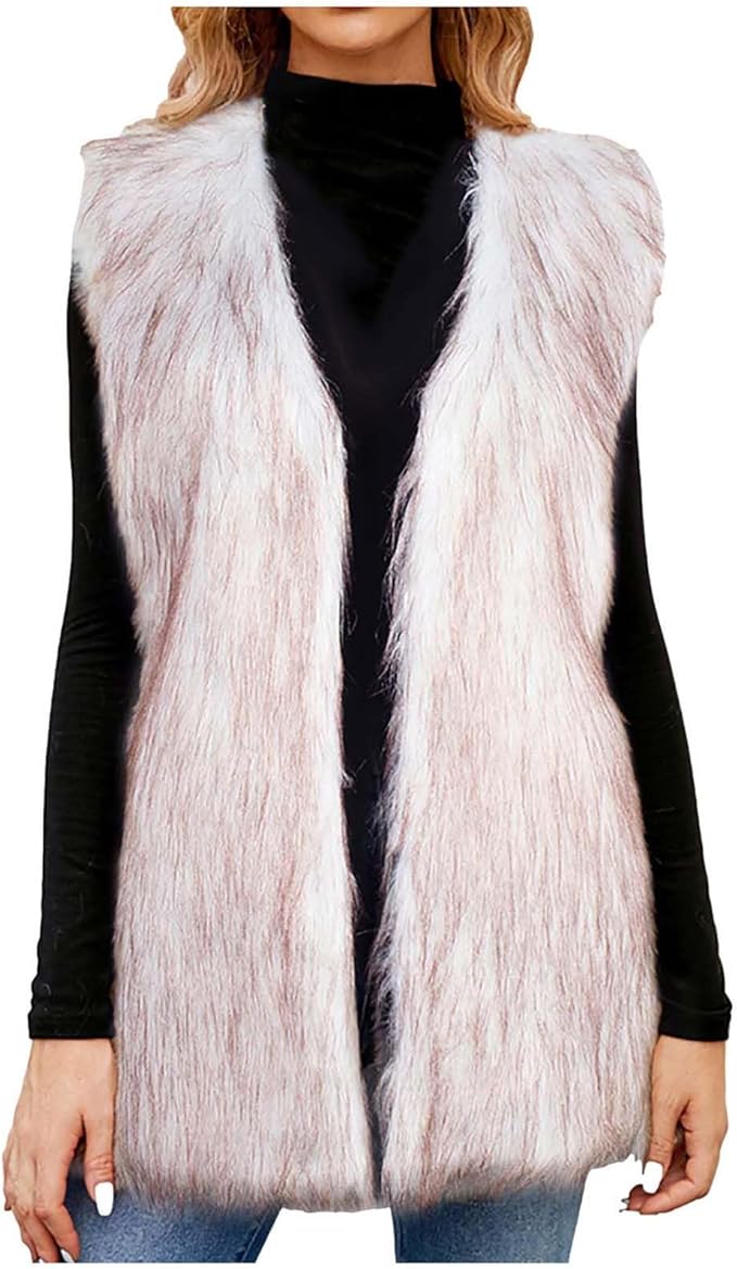 VERO MODA Vmsonjapoppy – Premium faux fur weste damen, dichter Flor, elegante Silhouette