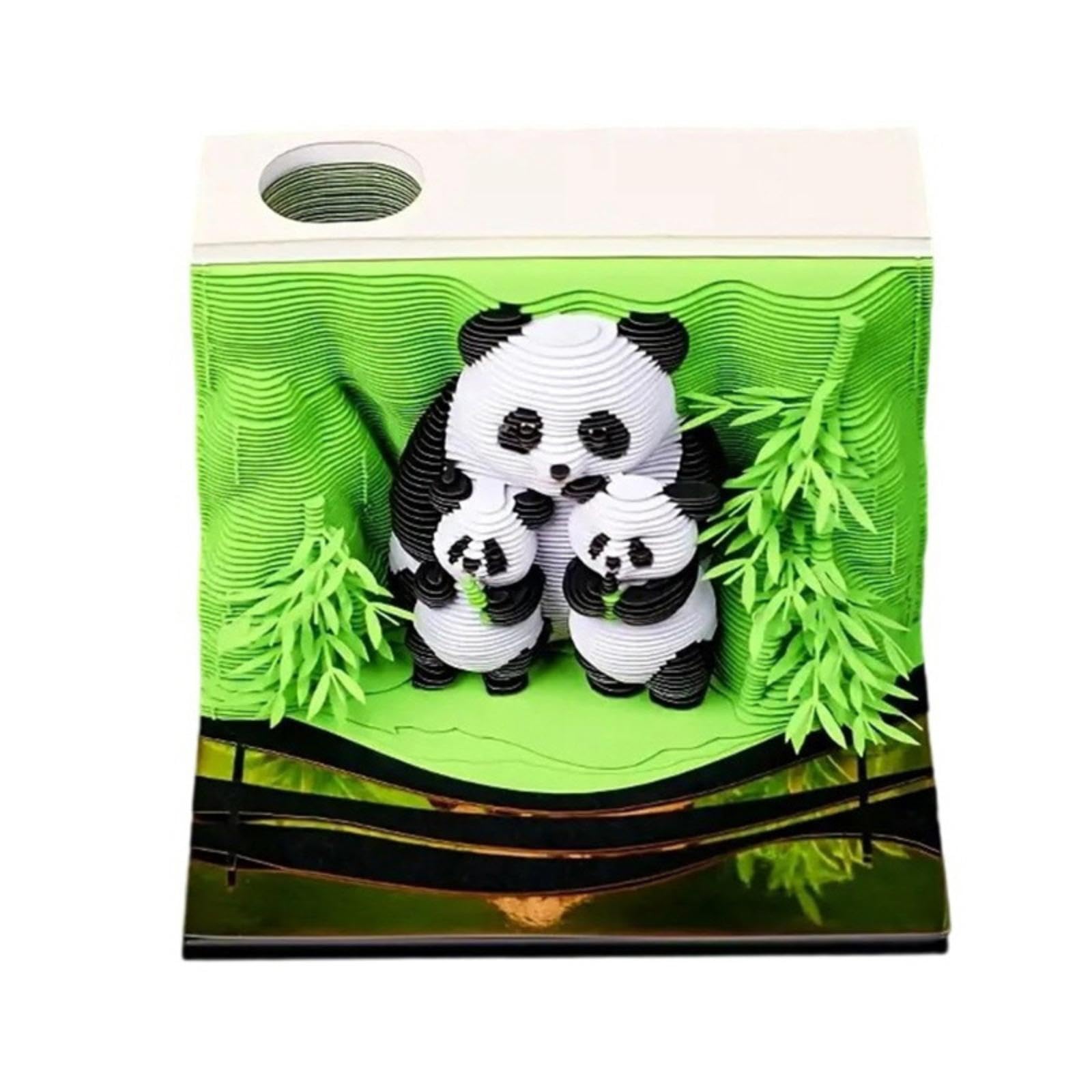 VBRYUAW 3D Timepiece Calendar 2027, 3D Memo Pad Paper Carving Art Tear Away Carving Sticky DIY Post Craft for Daily Planner, Notepad & Bookmark, Creative Paper Sculpture for Office Decor & Gift