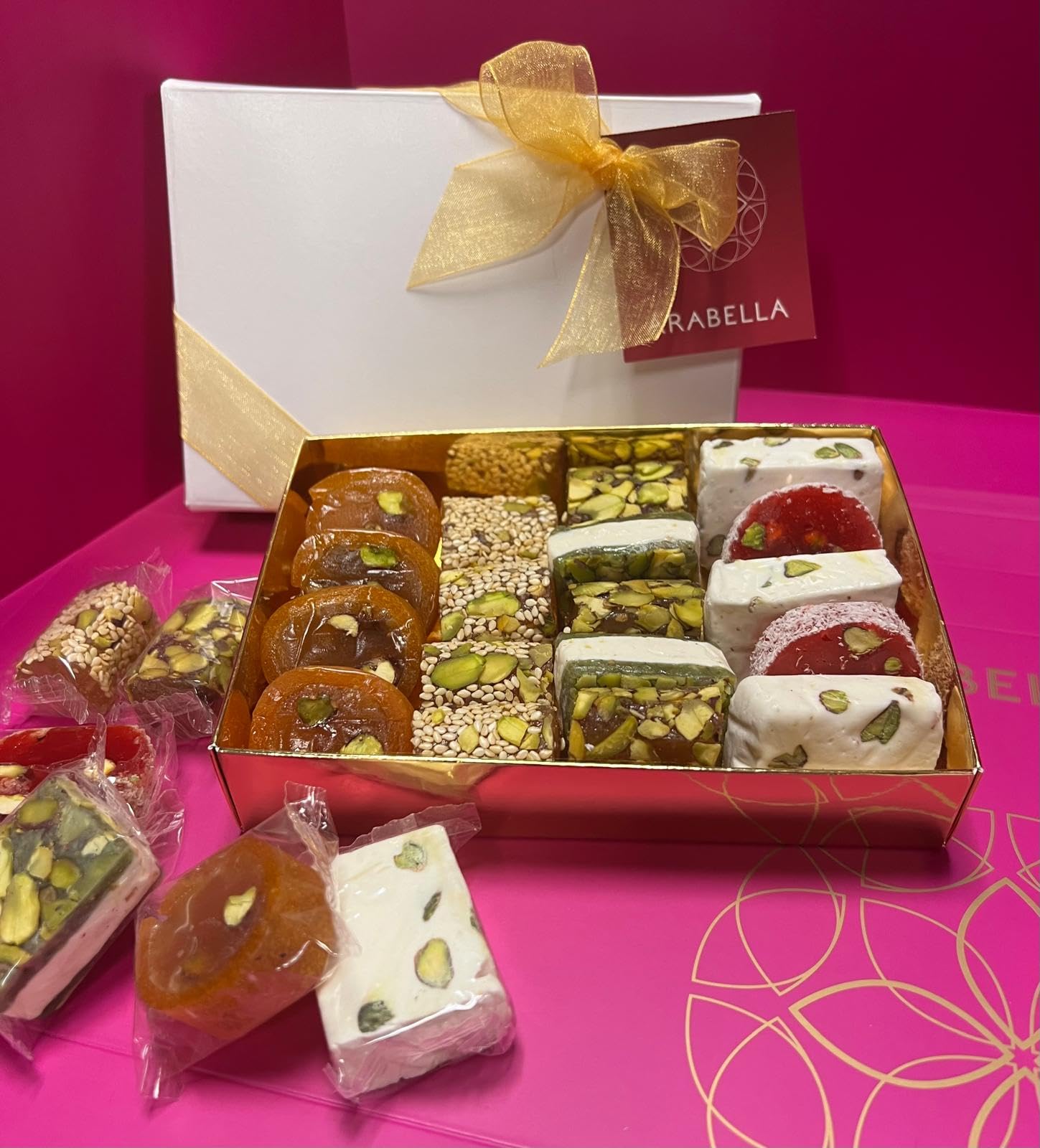 Gift box - Soft Nougat and Malban (Grape) - 18 Pieces - Appx 390-400g e Great Variety and taste