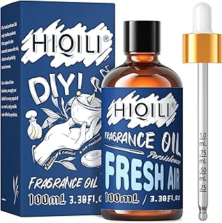 HIQILI Fresh Air Fragrance Oil 100ml for Diffuser Car Freshies, Clean Fresh Scent for Candle Making Soap Laundry 3.38 Fl Oz