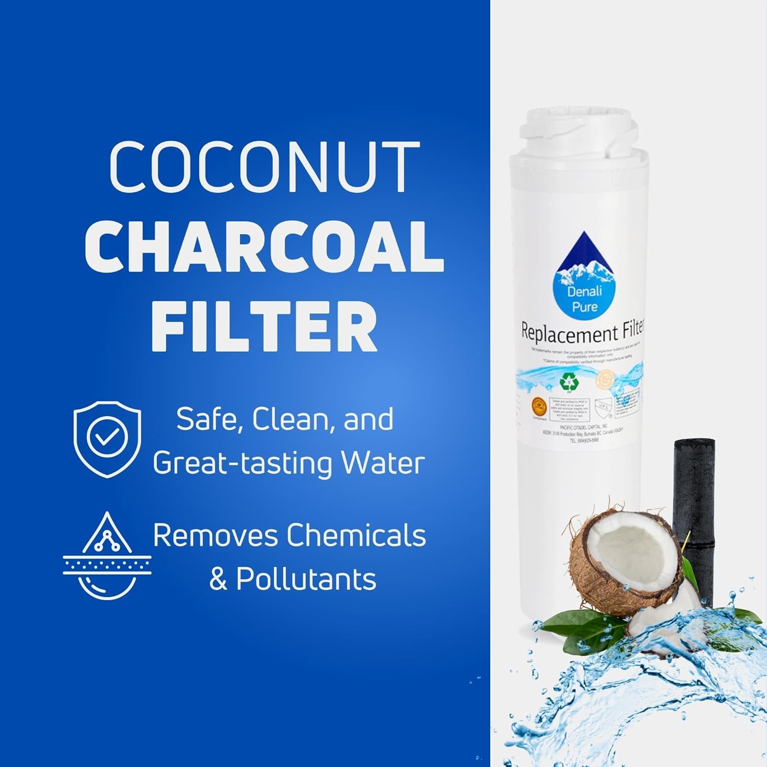 2-Pack Replacement for General Electric PFSF0MFZFBB Refrigerator Water Filter - Compatible with General Electric GSWF Fridge Water Filter Cartridge