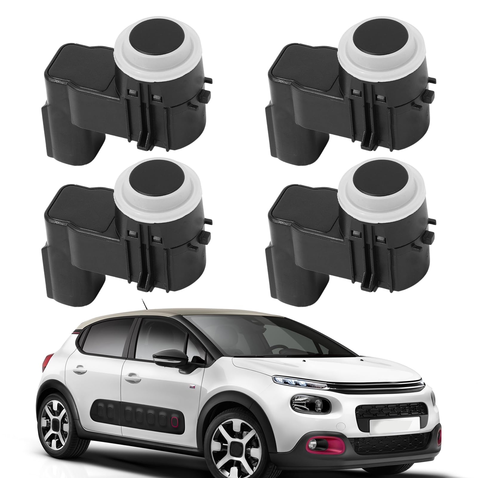 FanPaYY 4 sensores de marcha atrás Pdc para Citroën C3 DS3 Peugeot 3008 5008 9677783277 9677782977