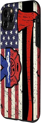 Miniatura 2 de Funda para iPhone 11 Pro Max EMT Bombero Bandera Americana Patriota Paramédico Bombero