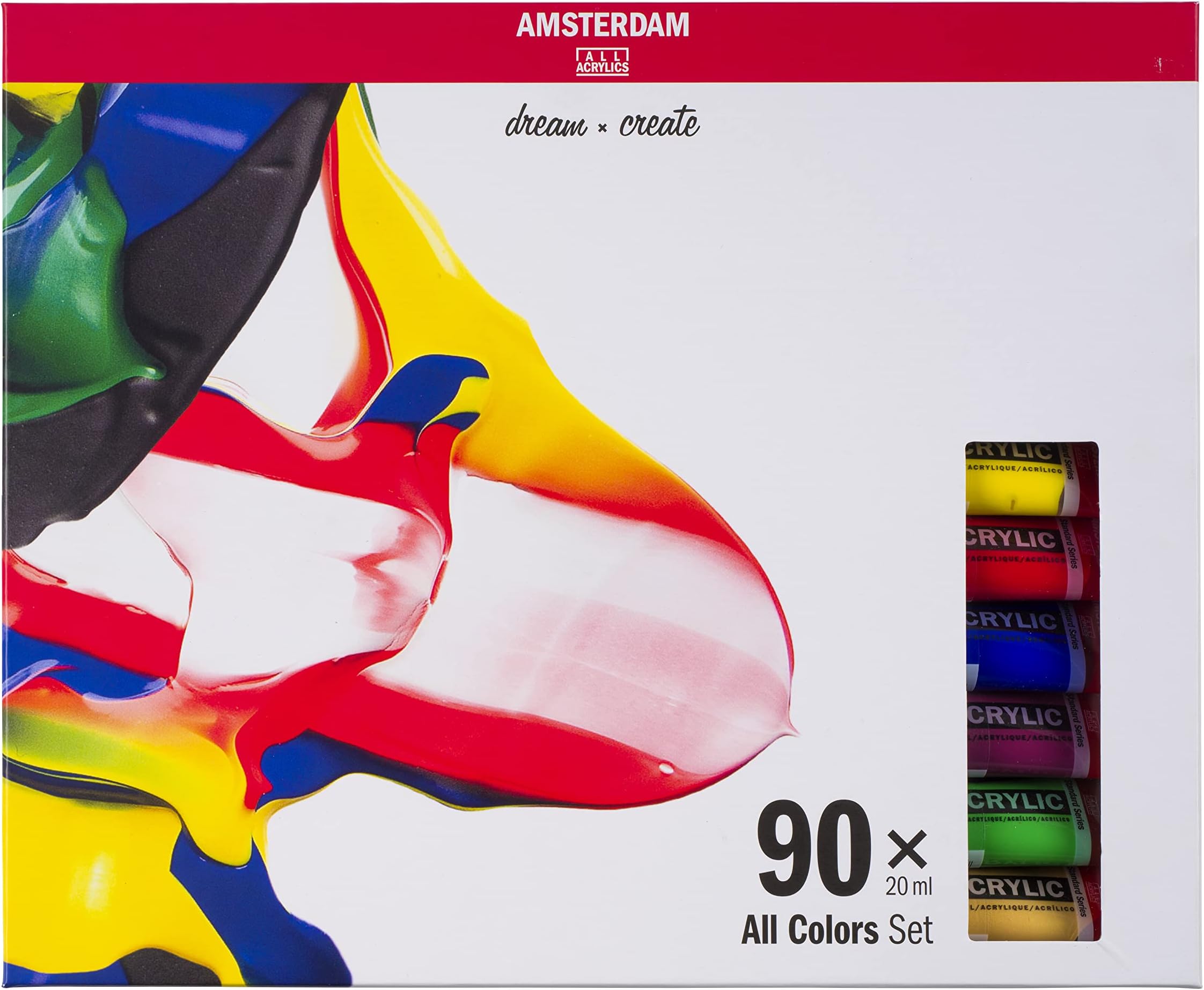 Acrylic 20 x 90ml tubes- Acrylic paint Set
