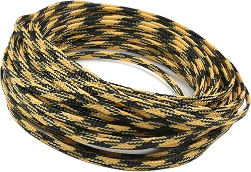 Miniatura 8 de Othmro Fundas de cable trenzadas flexibles de PET de 16.4 pies de longitud, 0.62 pulgadas de ancho, fundas de malla de alambre flexibles para TV,