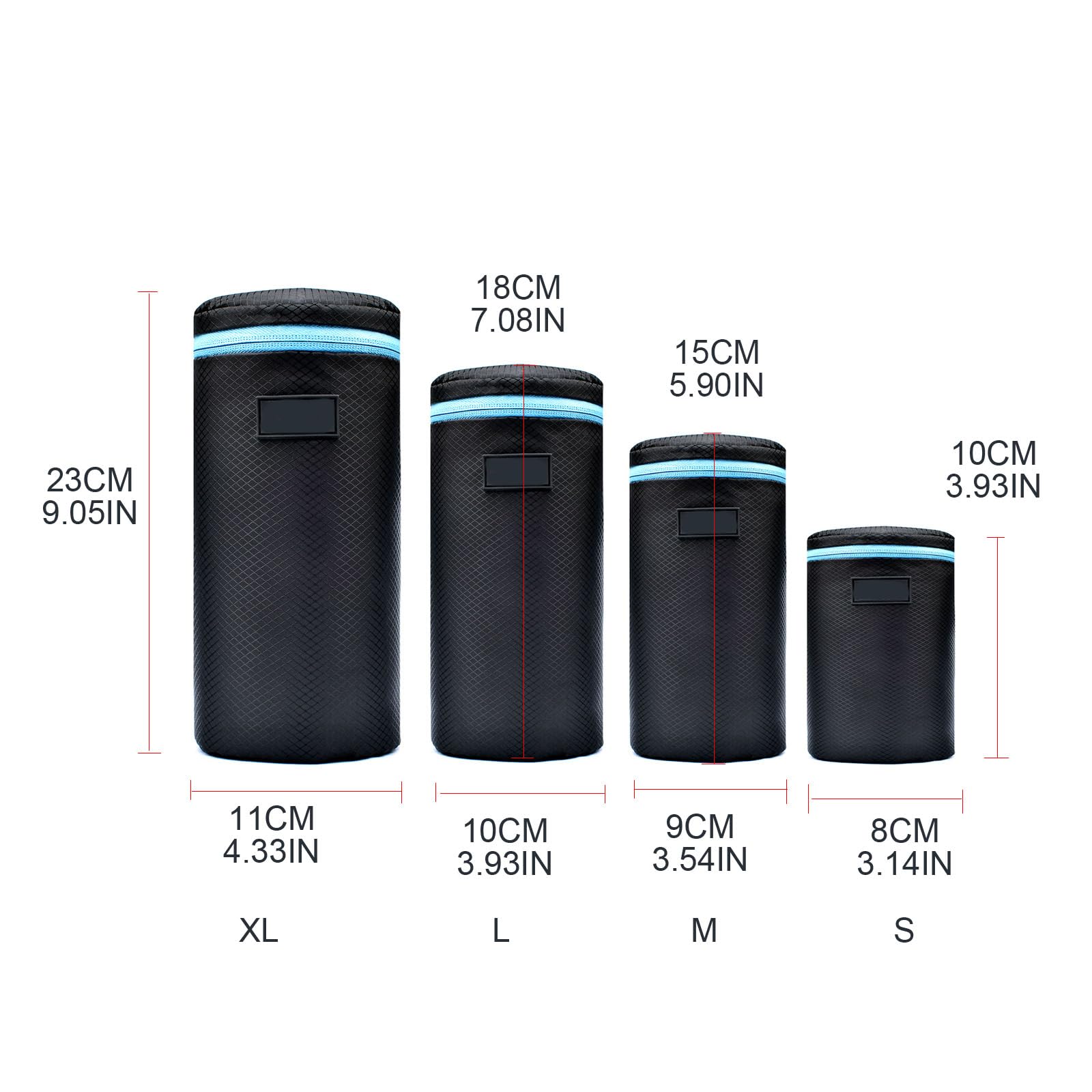 Sxett Camera Lens for Case Univeral for Telephoto Lens Zipper Bag Nylon Thickened Lens Protective Bag