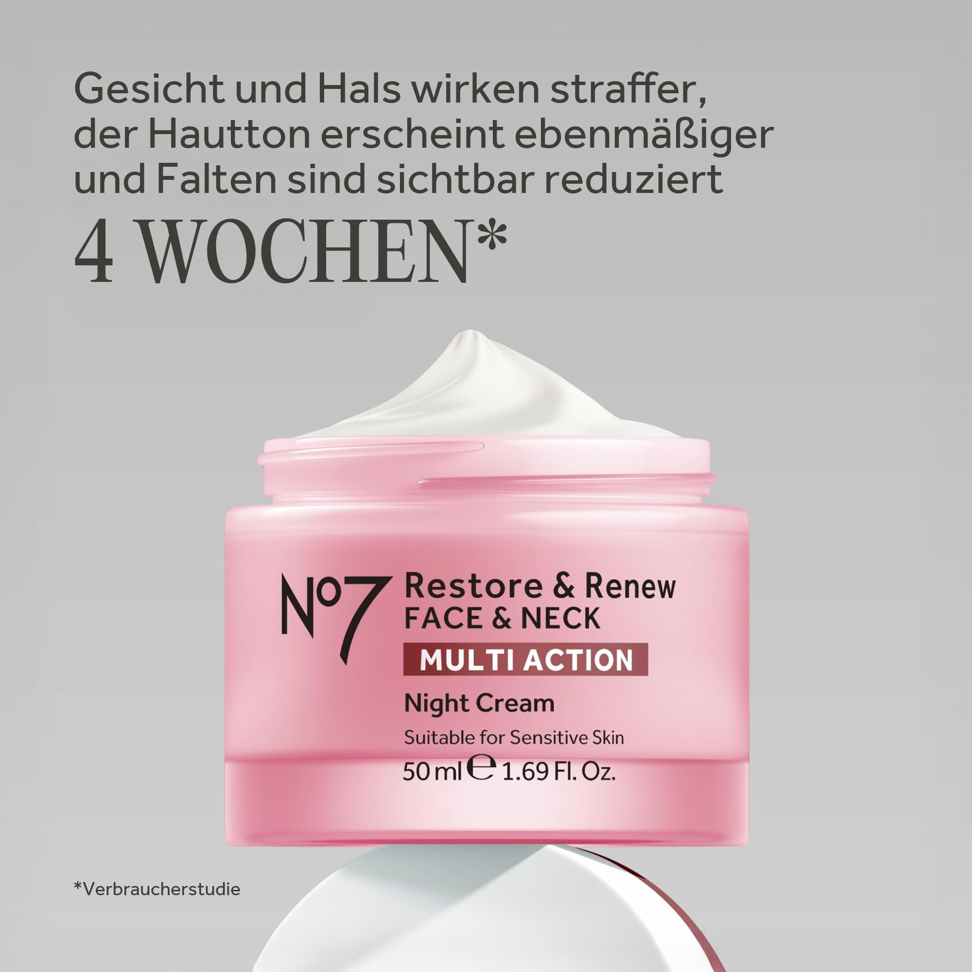 No7 Restore & Renew Anti-Aging Night Cream - Nachtcreme Gesicht, 50 ml