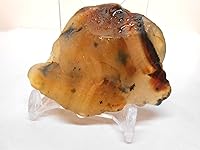 Vista 3 de Kit de recambio de gemas de vaso de roca Yellowstone, ágata dendrita negra Montana áspera 8 onzas