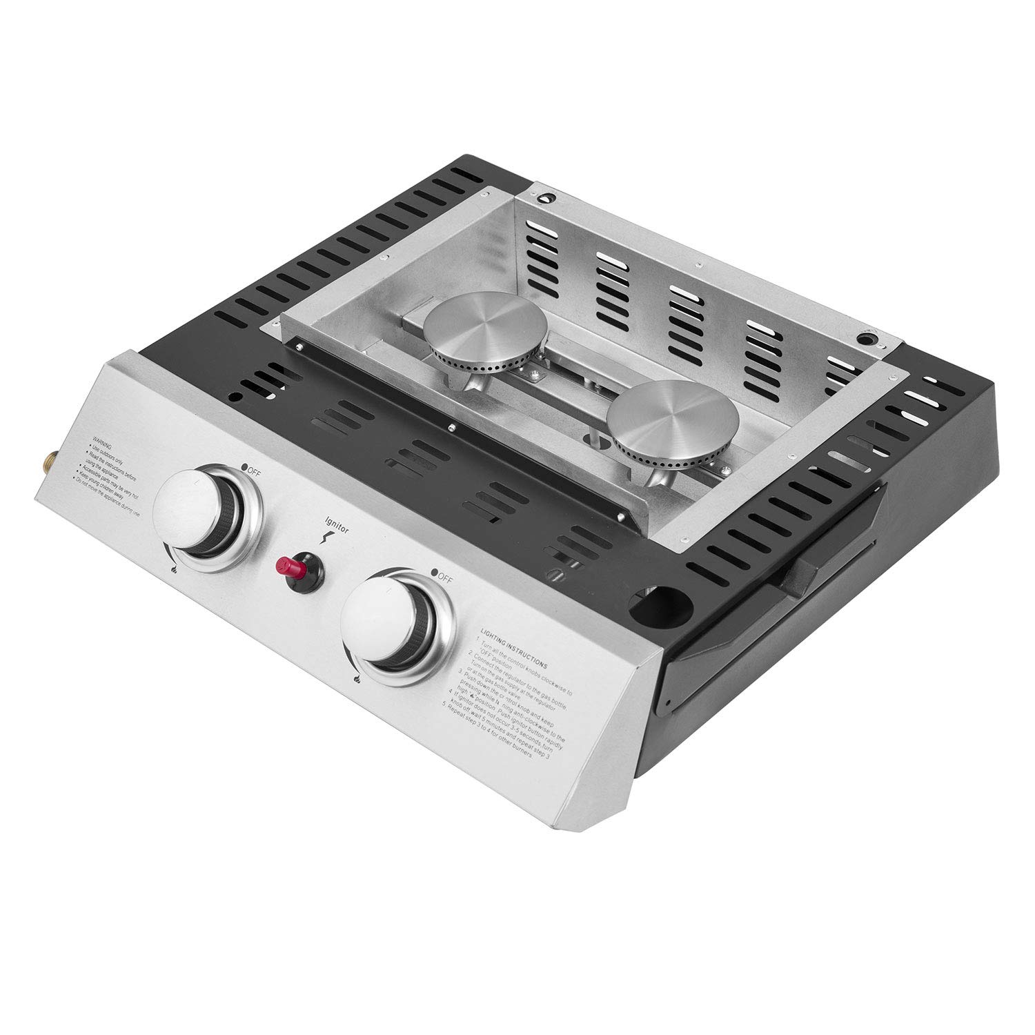 Plancha de gas MALA - 2 quemadores 5kW