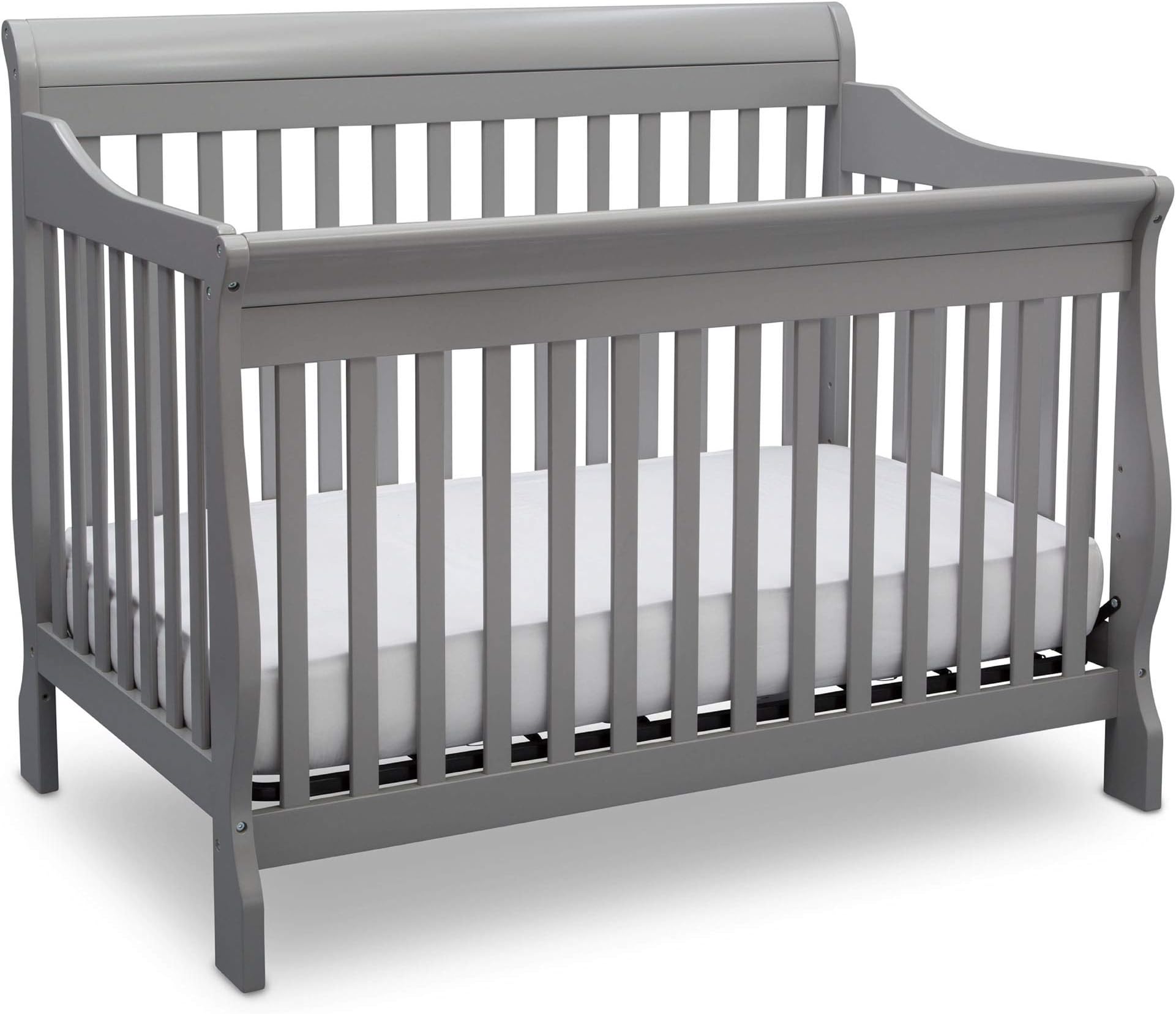 Delta Children Canton 4-in-1 Convertible Crib - Easy to Assemble, Grey