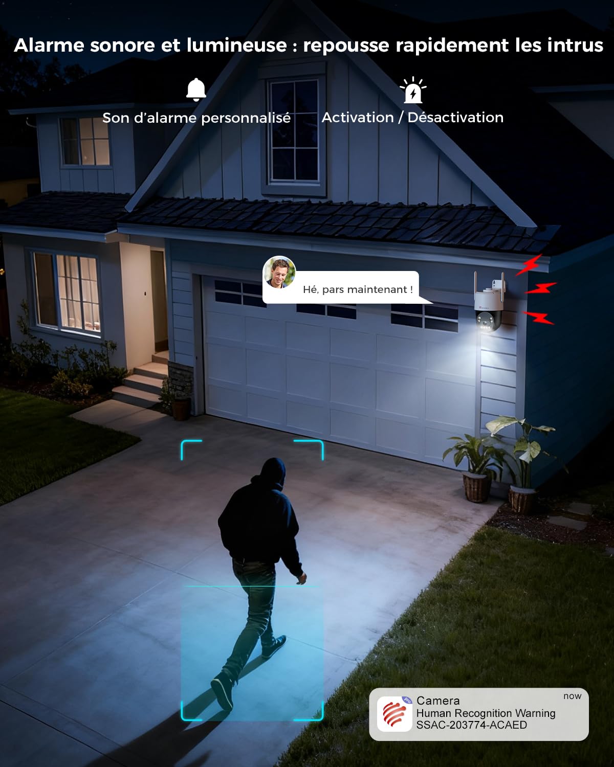 Ctronics Caméra de Surveillance Extérieure 4K WiFi 8MP PTZ