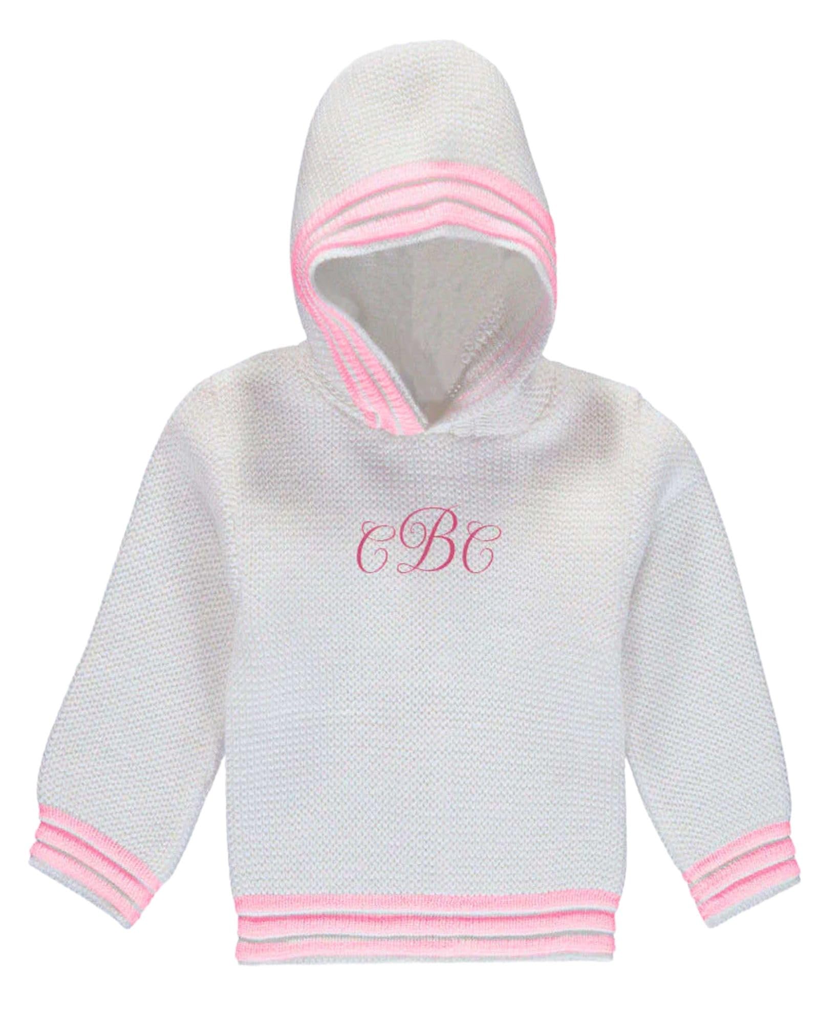 Julius Berger Personalized Baby Gifts - Monogram Included, Zip Back Baby Sweater, Hoodies, Cardigan, Made in USA