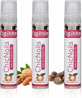 CUTIKLES Cuticle Oil Roll-On. Nourishing & Hydrating Formula for Healthy Nails. Easy-to-Apply Roll-On Bottle, Perfect for Dry Cuticles & Nail Care, Compact & Travel-Friendly - 10ml pack of 3