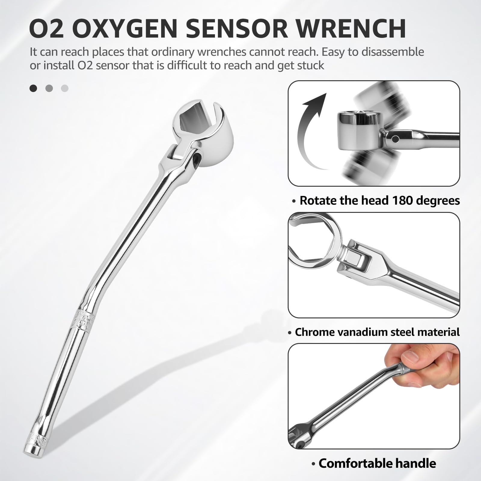 Oxygen Sensor Wrench 22mm 3/8' - - SPECIAL TOOLS LAMBDA SENSOR - Foto 9