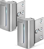 EverPlus 2-Pack Childproof Door Reinforcement Lock - 3" Stop Withstands 800 lbs for Inward Swinging Doors, Ultimate Home Security
