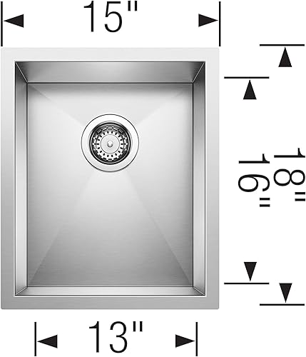 Miniatura 2 de Blanco 516208 Grifos y accesorios de cocina, 18.00 x 15.00 x 10.00 pulgadas, acero inoxidable