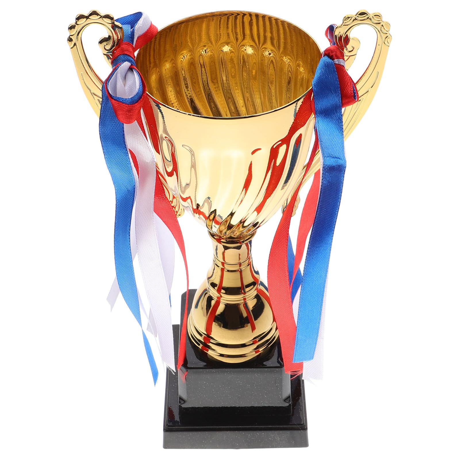 Metallpokal Goldener Siegerpokal mit Sockel Kleine Sporttrophäe für Schulturniere Gravierte Medaille als Preis für Mannschaftswettkämpfe und Spielauszeichnungen