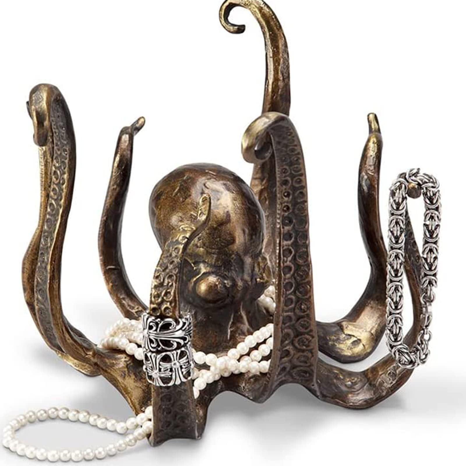 GUUTOP Octopus standbeeld, hars sculptuur ambachten octopus mok houder, leuke gegoten bekerhouder, sieradenhouder desktop huisdecoratie, geschenken voor vrienden GUUTOP Octopus standbeeld, hars sculptuur ambachten octopus mok houder, leuke gegoten bekerhouder, sieradenhouder desktop huisdecoratie, geschenken voor vrienden