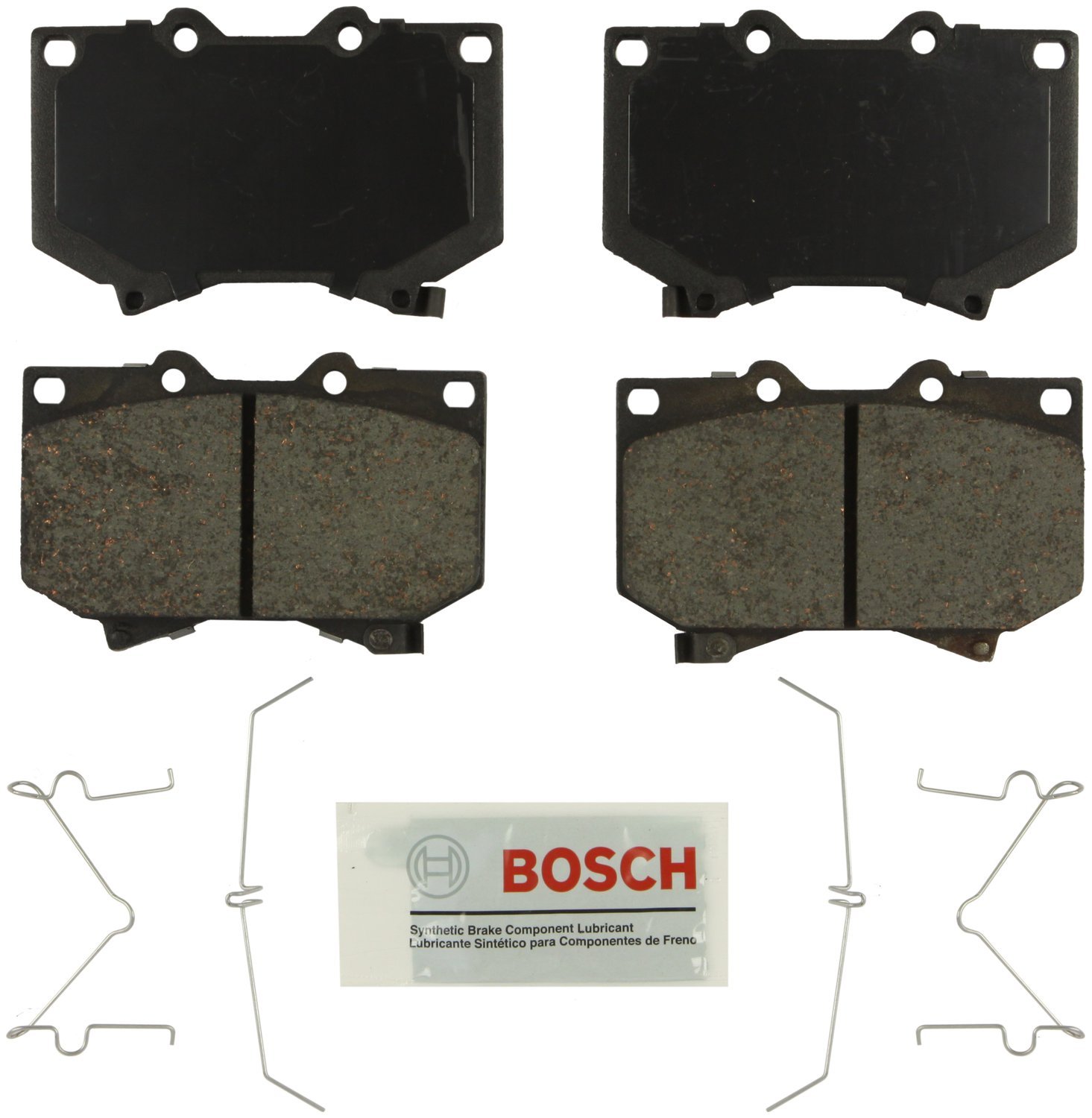 Bosch BE1324H Blue Disc Brake Pad Set with Hardware - FRONT — view 17