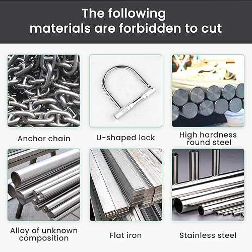 Miniatura 9 de Anbull Cortador eléctrico de barras de refuerzo de 1350 W, corte de hasta 78 pulgadas 0.157-0.866 in #7 Rebar, con cuchillas de mandíbula