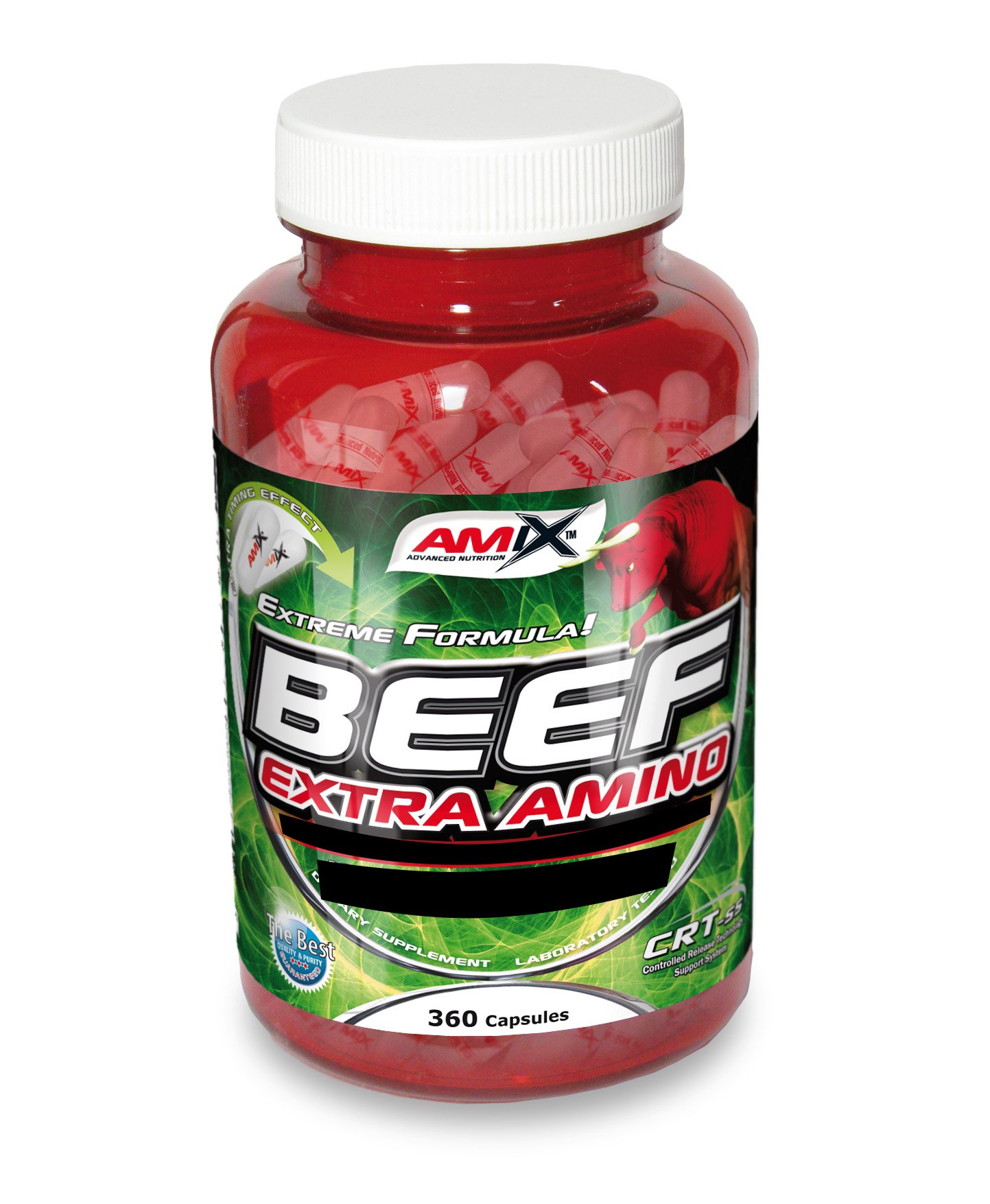 AMIX - Bcaa Beff Extra Amino en 360 Cápsulas - Favorece la Recuperación Muscular y Ayuda a Definir los Músculos - Suplemento Alimenticio Natural - Aporta Aminoácidos Esenciales
