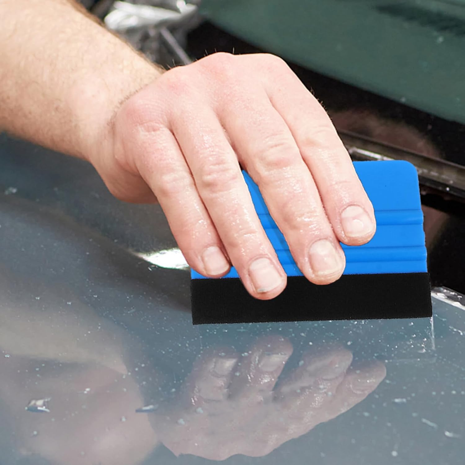 OUNONA 1set Vinyl Wrap Tool Set Window Tinting Kit Felt Edge Squeegees Scrapers for Film Application and Removal for Automotive Wrapping and Decals