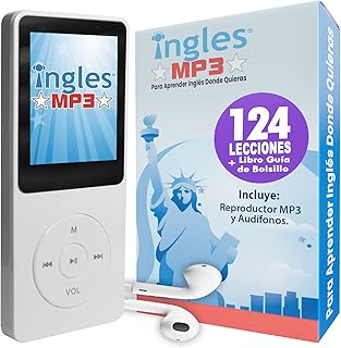 Curso de INGLES MP3, Aprende Ingles en 3 Meses, CURSO DE Ingles (Incluye reproductor mp3 compacto con 124 Lecciones + Libro Guía)