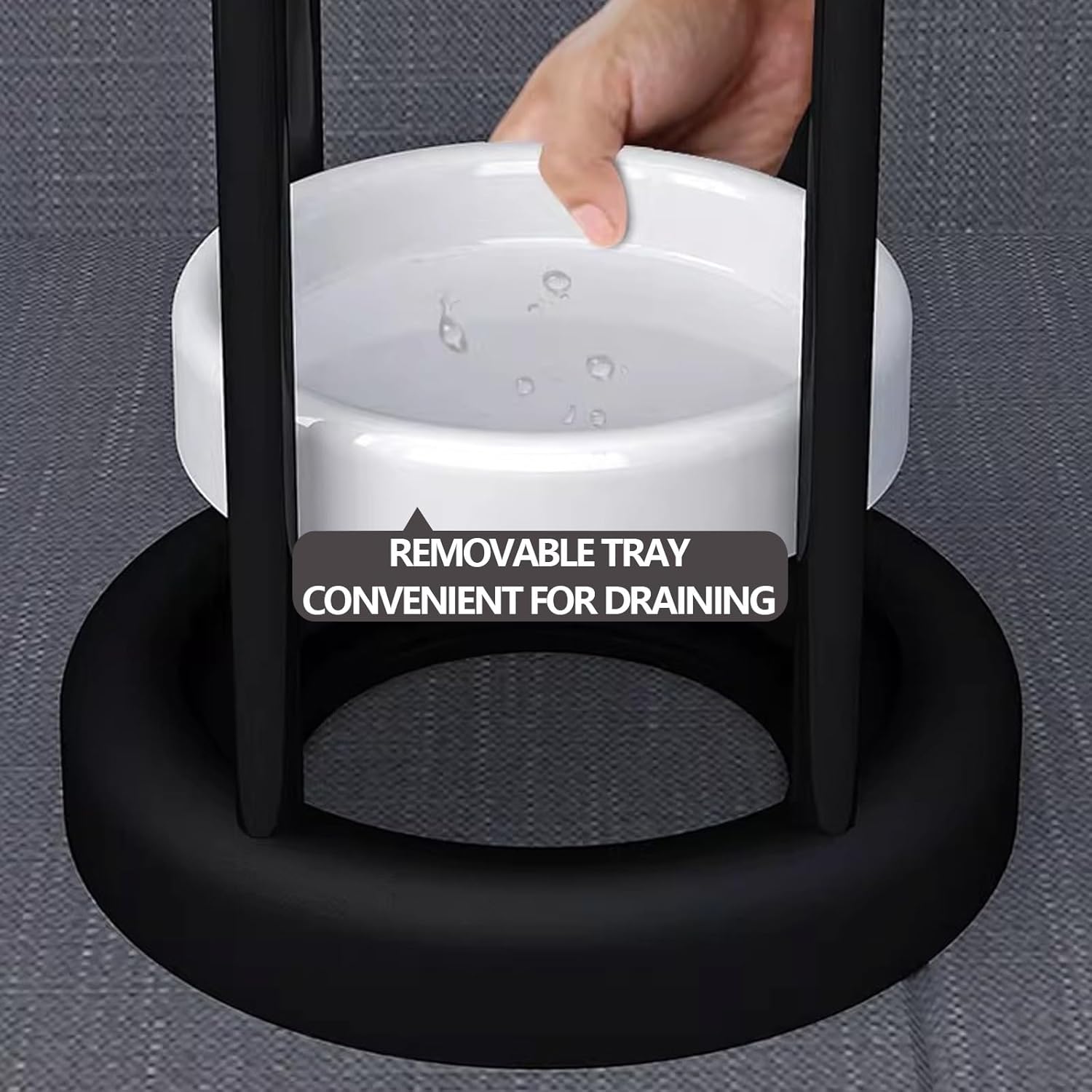 Metal with Removable Water Tray for Entryway, Home, Office, and Hotel Storage