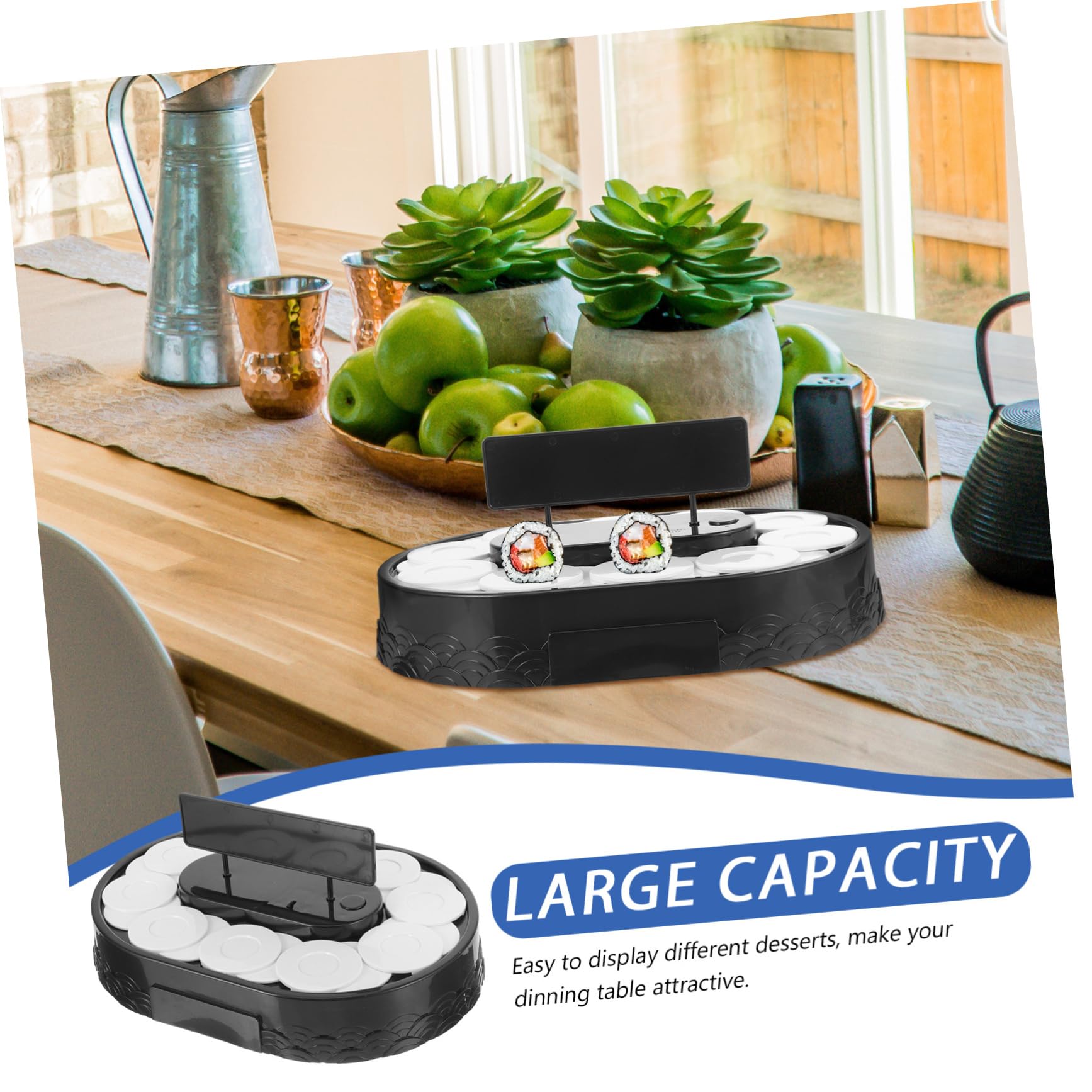 TOPBATHY Expositor Giratorio de Postres Automático de Plástico para Mesa