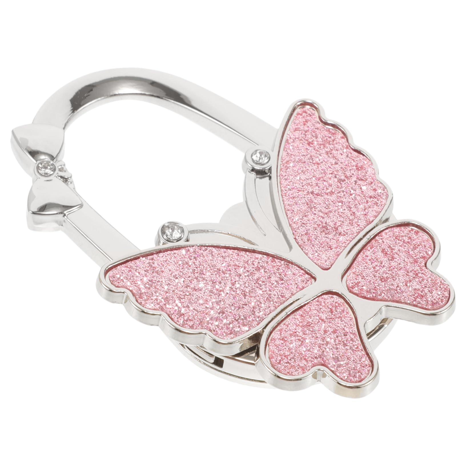 Mipcase Portable Butterfly Bag Hook for Tables Decorative Handbag Holder with Design Matte Sparkle Finish for Luggage Cosmetic Bags Space Saving Purse Hanger