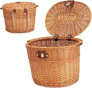 Toddmomy Bicicleta Guidão De Bicicleta Cesta De Bicicleta Dianteira Cesta De Bicicleta Cestas De Vime Cestas De Vime Para Cestas Para Cesta Dianteira Cesta De Comida Cesta De