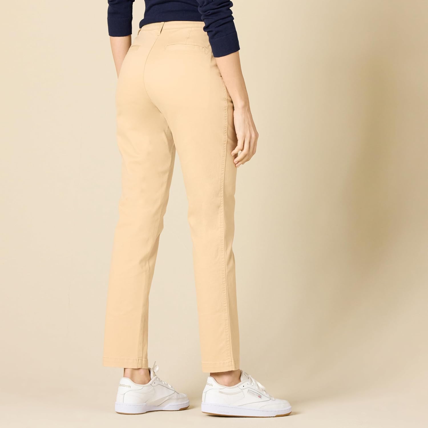 Amazon Essentials Women's High-Rise Slim-Fit Full-Length Straight-Leg Khaki Pant - Image 2