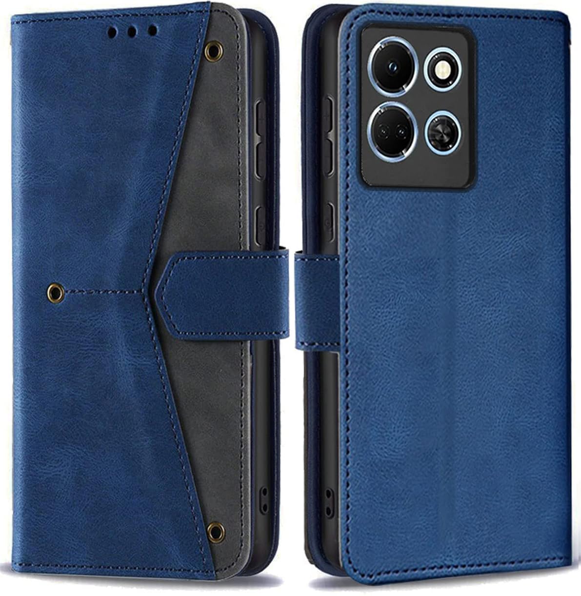 GoldKart Flip Back Cover Case for Infinix Note 30 5G | Dual-Color Leather Finish | Inbuilt Stand & Pockets | Flip Cover for Infinix Note 30 5G (Faux Leather, Blue) (B0CTK5CBS7) Amazon Price History, Amazon Price Tracker