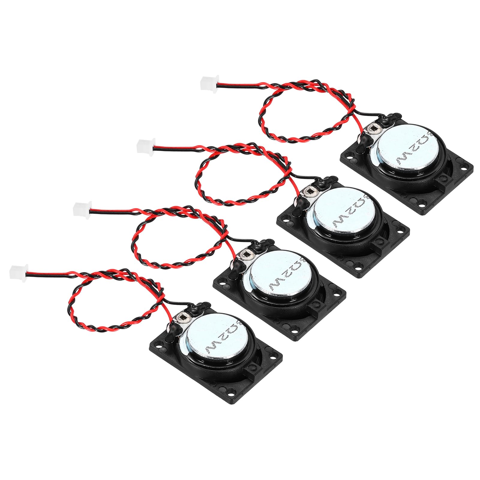 uxcell 2 Pcs 2W 8 Ohm Small Speakers Metal Shell Square Internal Micro Magnet Speaker with 120mm Terminal Wire for Mini Speakers DVD EVD Multimedia Mobile Portable Advertising Machine