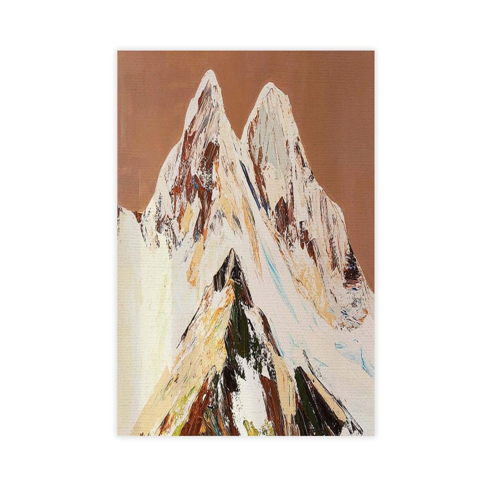 Bareronor Abstract Mountain Poster (2) Canvas Poster Bedroom Decor Landscape Office Room Decor Gift 12" L X 18" W