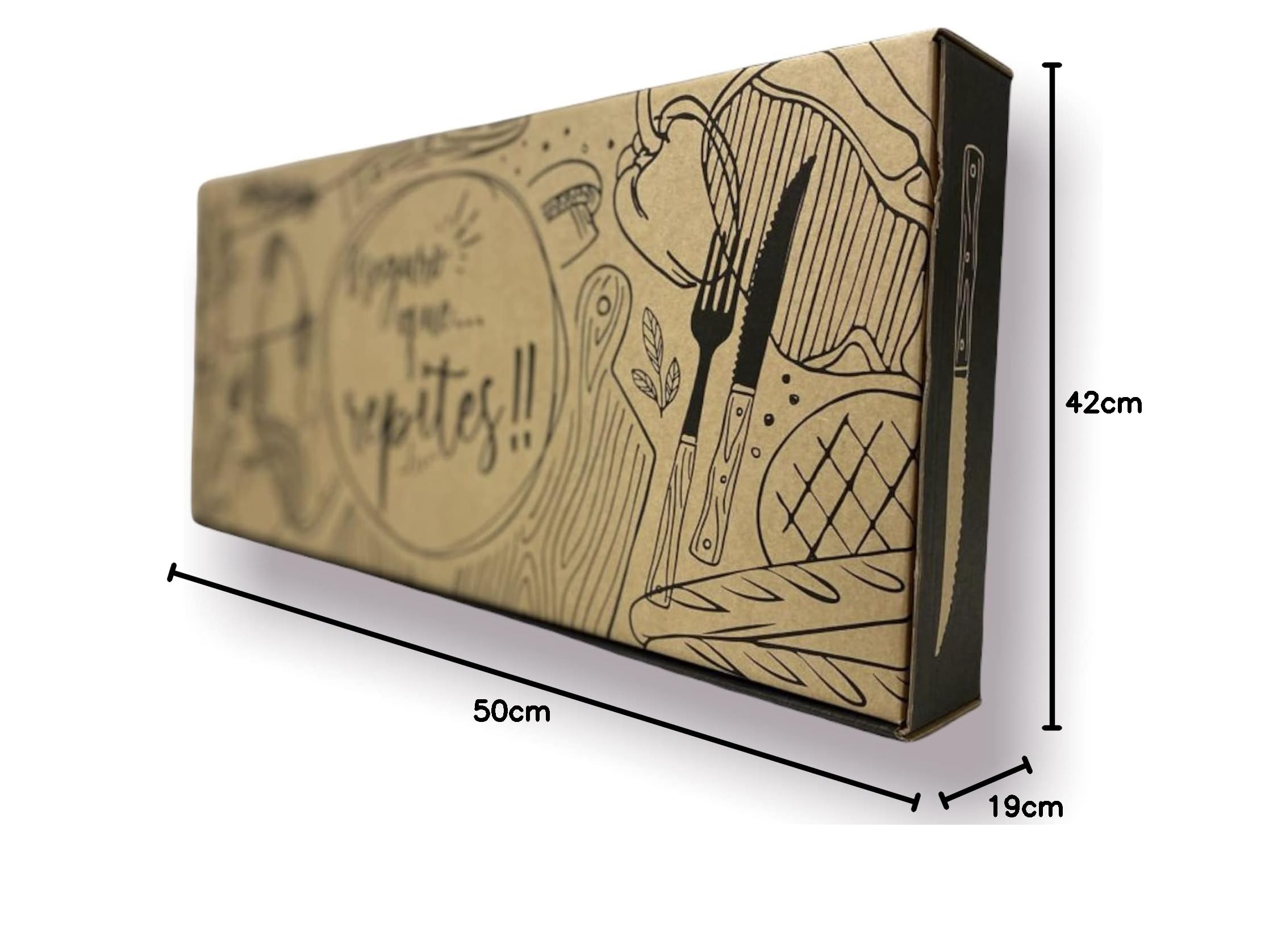 BALSAT Caja de Cartón para Cachopo 425x190x50 mm | Pack 100 Uds. | Caja para Regalo Gastronómico | Caja para Envíos de Comida Caliente y Delivery | Caja de Cartón con Tapa Resistente Fácil de Montar