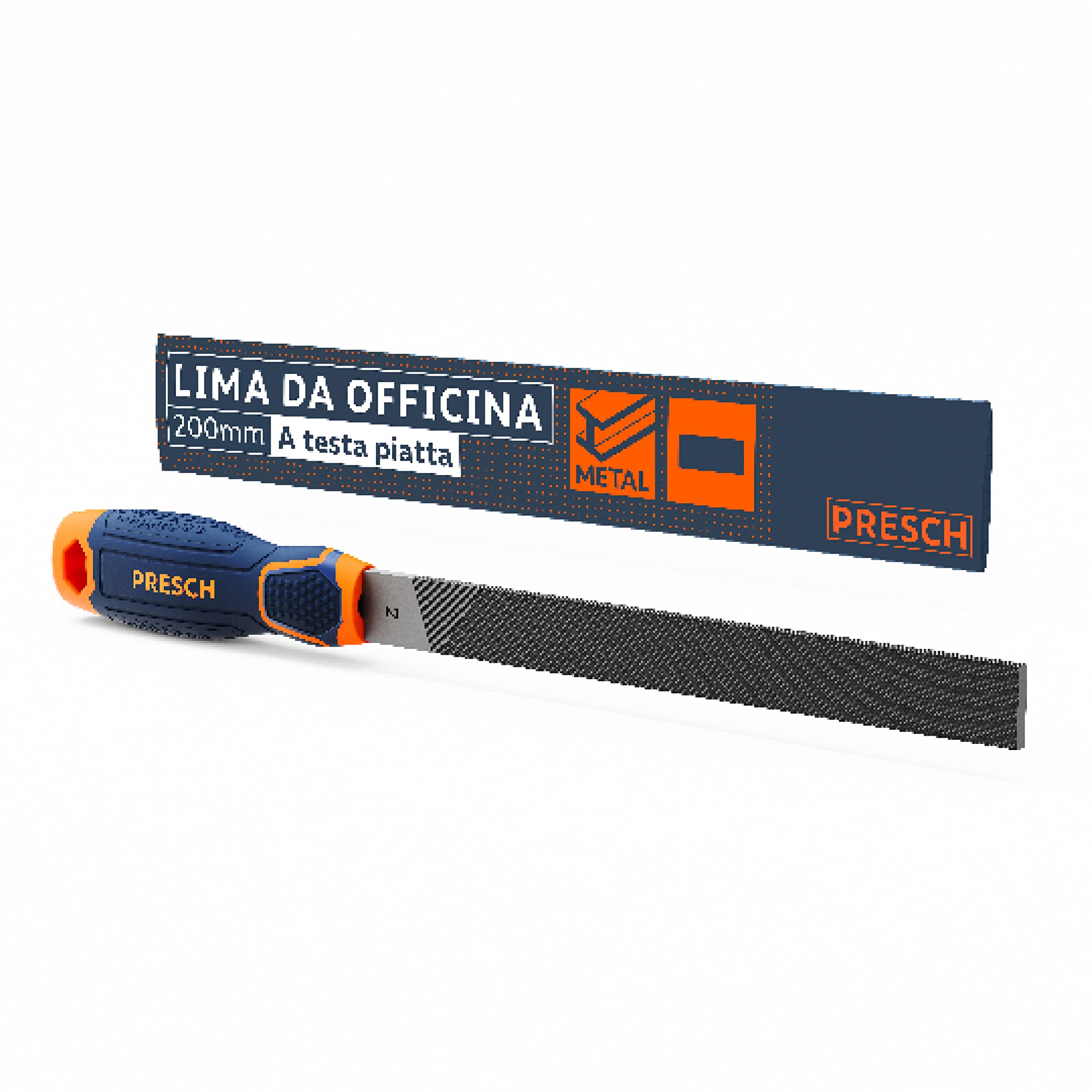 Lima Piatta KOTARBAU 200 Mm - Scala 1 (Grossa) Per Lavorazione Metalli, Con Manico In Legno - Foto 6
