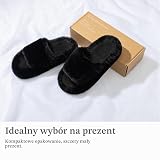 Chantomoo Damskie kapcie z pianki z pamięcią kształtu do domu sypialni kapcie dla kobiet puszyste pluszowe wygodne z podszewką ze sztucznego futra antypoślizgowe modne na prezent