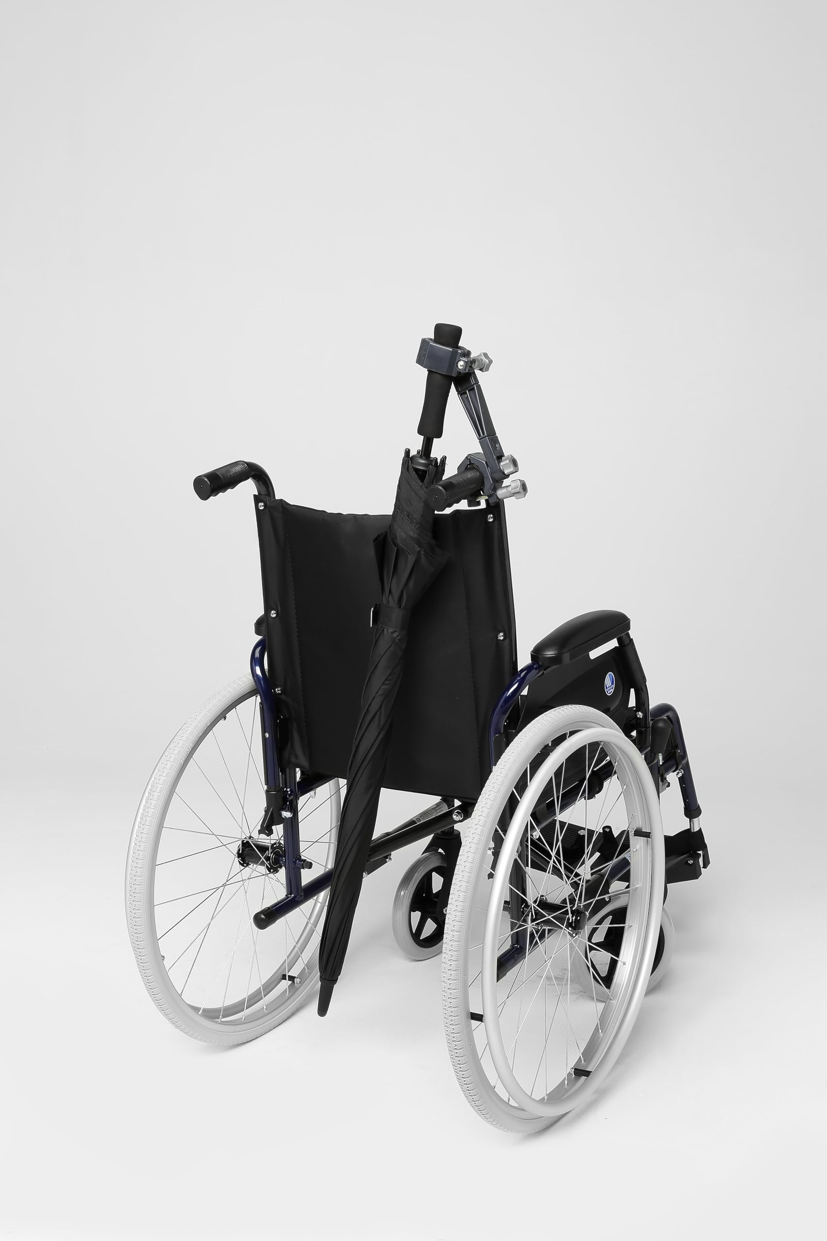 Schirmhalter Rollator Universal Regenschirm Halterung Kinderwagen Rollstuhl Fahrrad Golfwagen Verstellbar Abnehmbar (XL - Rohre von 29-38 mm)