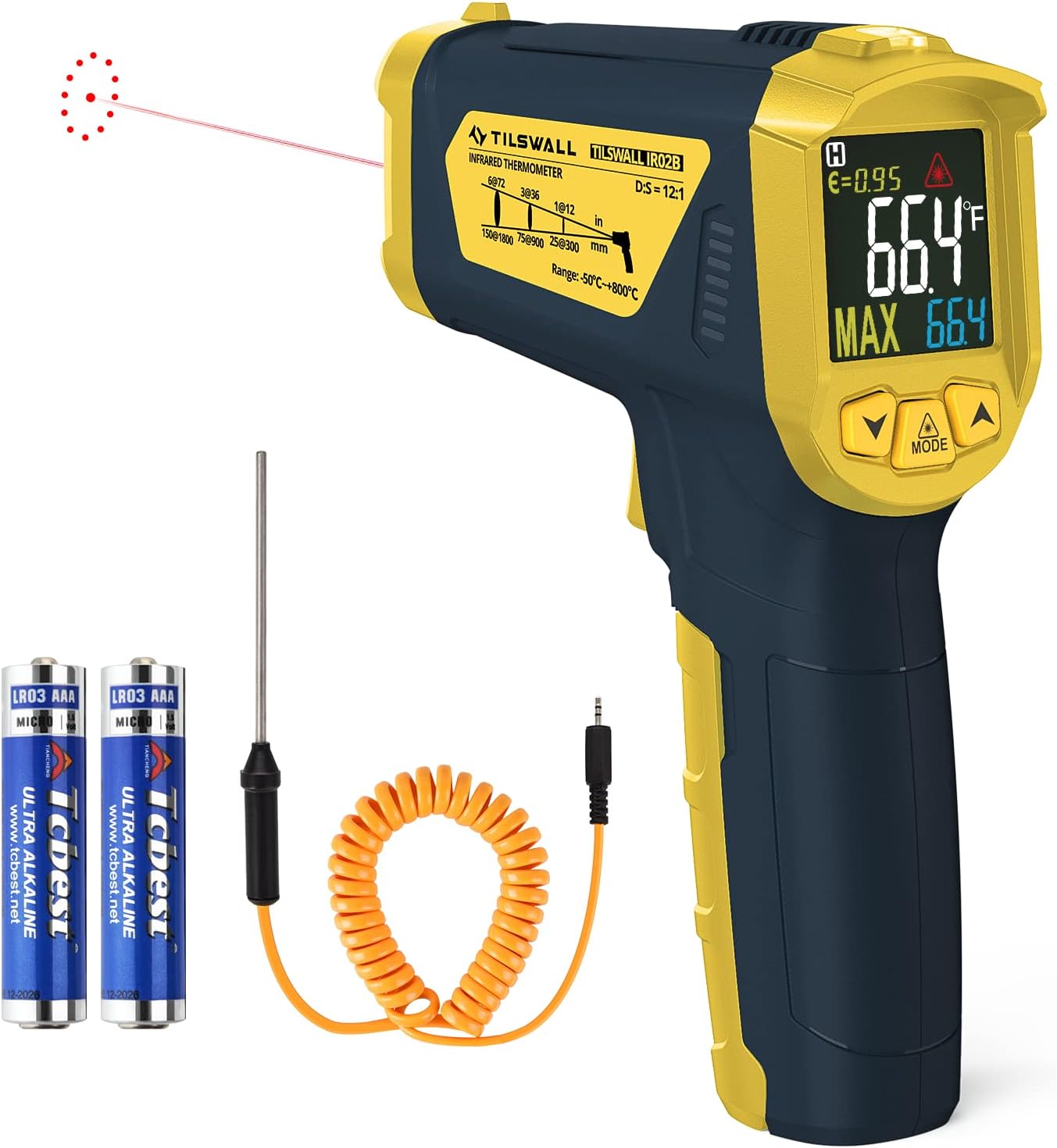 Thermomètre Infrarouge ANENG - Pistolet Sans Contact - Mesure Numérique De Température à Distance