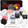 CHASPA Halloween Liquid Latex Special Effects SFX Makeup Kit for Fake Scar Wound Makeup - Scar Wax + 2 Btl Liquid Latex + 2 Btl Fake Blood + Spatula Tool + 2Pcs Stipple Sponge for Halloween Cosplay