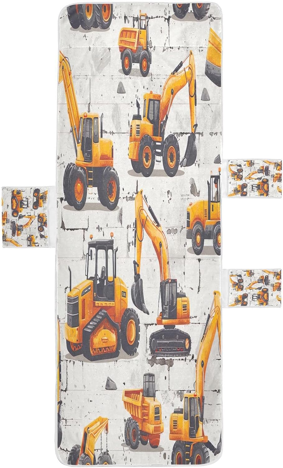 FRMG Cartoon Yellow Excavator Patio Chaise Lounge Covers Beach Chair Cover Beach Chair towel lounge chair towel cover A0900420a