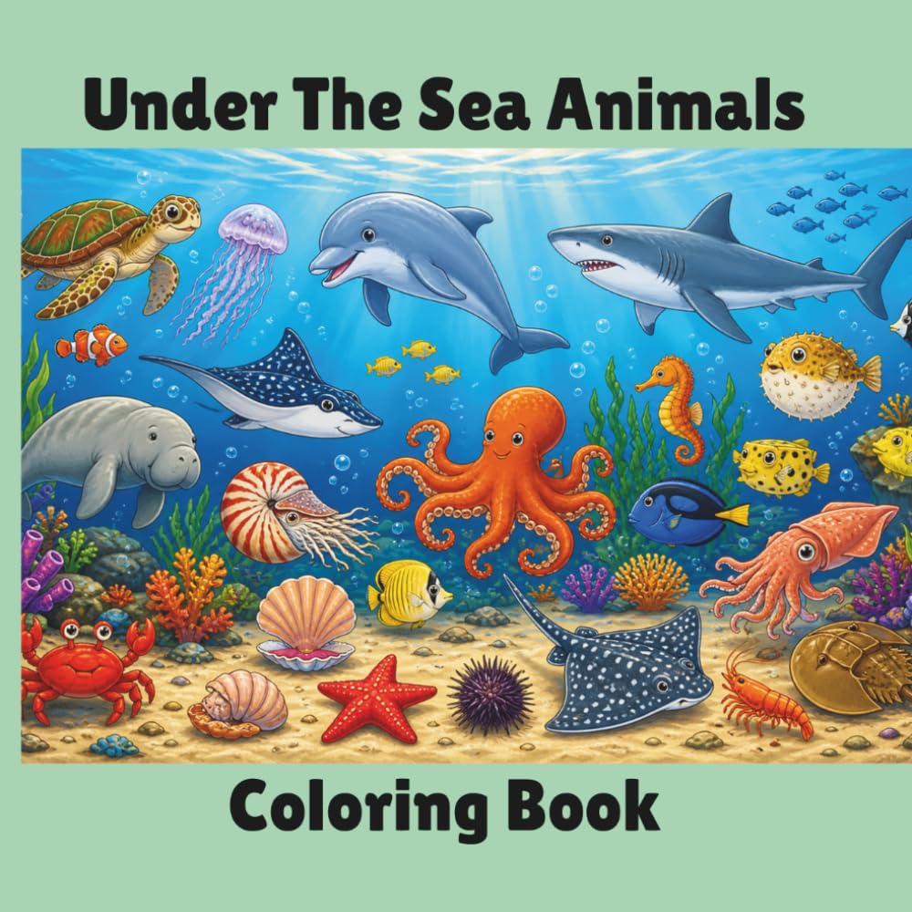 Under The Sea Animals Coloring Book