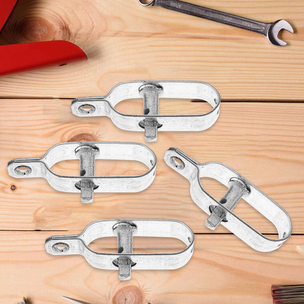 Amosfun 4 Set Tenditore Per Recinzione Da Giardino Da Resistente E Facile Da Installare Per Strutture E Recinti Tensionatore Per Filo E 2 Pezzi * 4