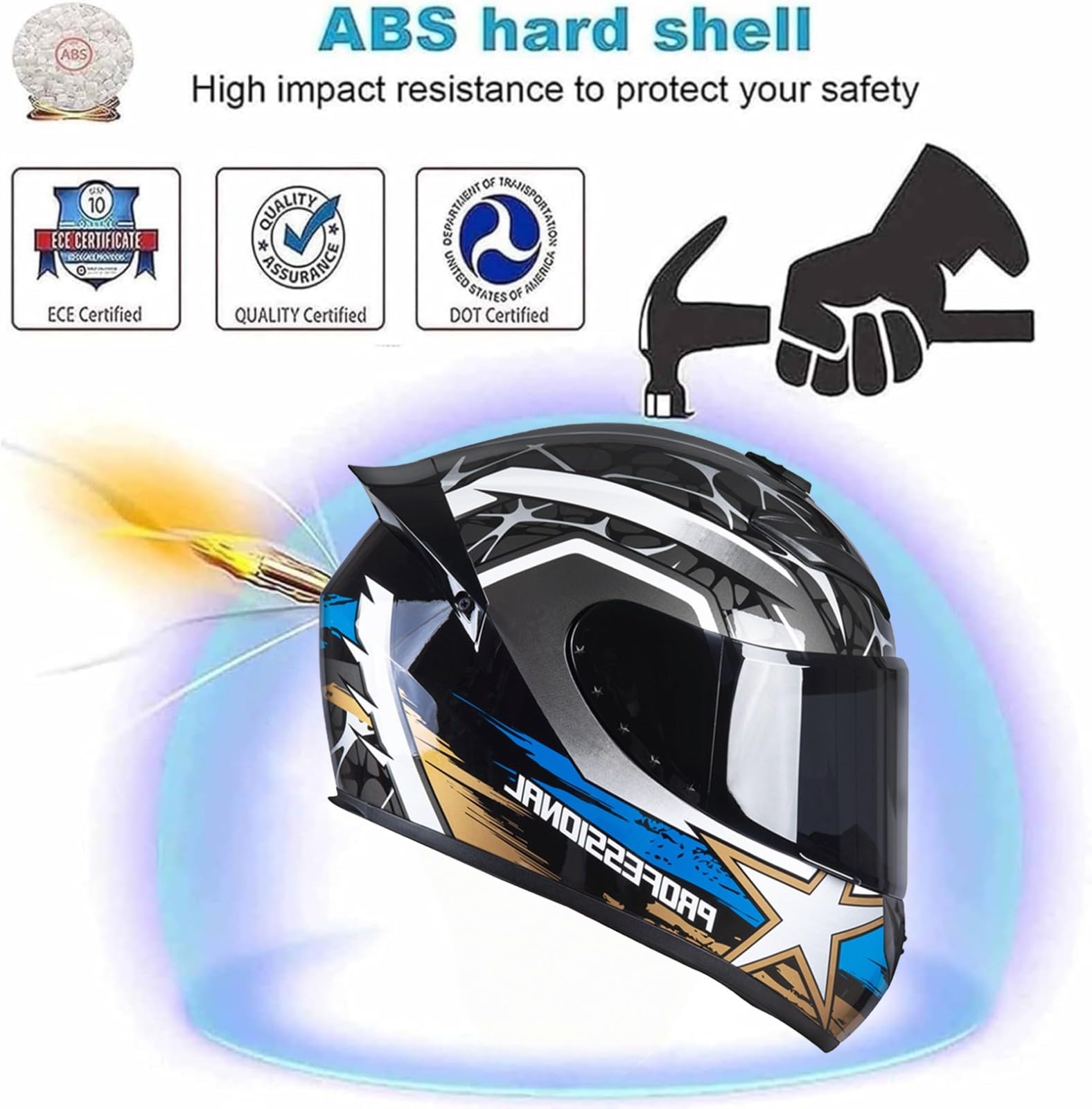 Kask motocyklowy z certyfikatem ECE, męski kask motocyklowy, damski kask motocyklowy z ochroną przeciwsłoneczną