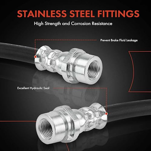 Miniatura 4 de A-Premium Manguera hidráulica de freno trasero para conductor y pasajero compatible con los modelos Ford, Mazda y Mercury - Escape 2001-2007,