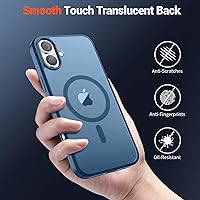 Vista 428 de SUPFINE Funda magnética para iPhone 11 (compatible con MagSafe) (protección contra caídas de grado militar), translúcida mate a prueba de golpes